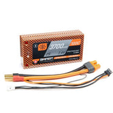 7.4V 3700mAh 2S 100C Smart Race Shorty Hardcase LiPo Battery: Tubes, 5mm